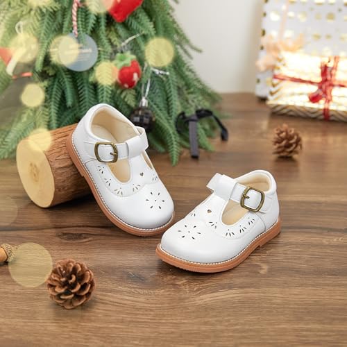Image of PHIRAMIN Toddler Girl Mary Jane Dress Shoes-Little Girl School Uniform Shoes for Wedding Party