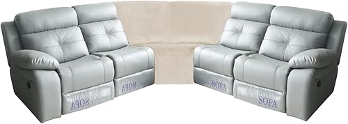 Miniatura 3 de TOPCHANCES Funda de sofá esquinero de 1 pieza, funda de asiento de esquina adicional, funda de sofá reclinable seccional, funda de terciopelo