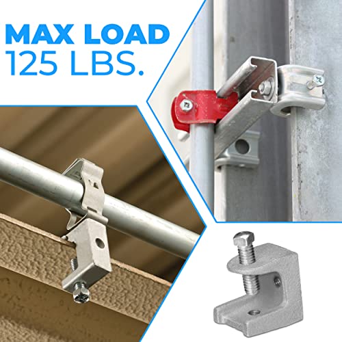 Image of OHLECTRIC 2 Pack - Malleable Iron Rod Support Beam Clamp - Zinc Plated for Corrosion Resistance - 3 /4 inch Jaw Opening - Supports 5 /16 inch-18 Set Screws & 1 /4 inch-20 Rods - Rated for Up to 125 lbs Load Capacity
