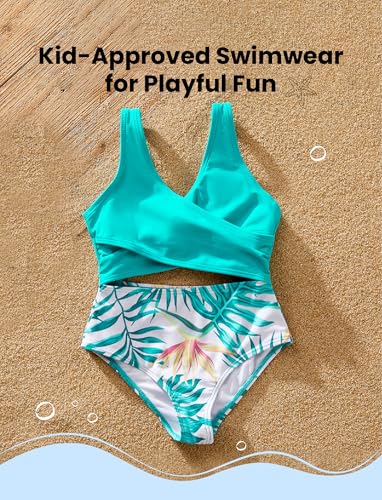 PATPAT Family Matching Swimsuits Swimwear Set for Couples Mommy and Me Striped Spliced Bathing One-Piece Swimsuits