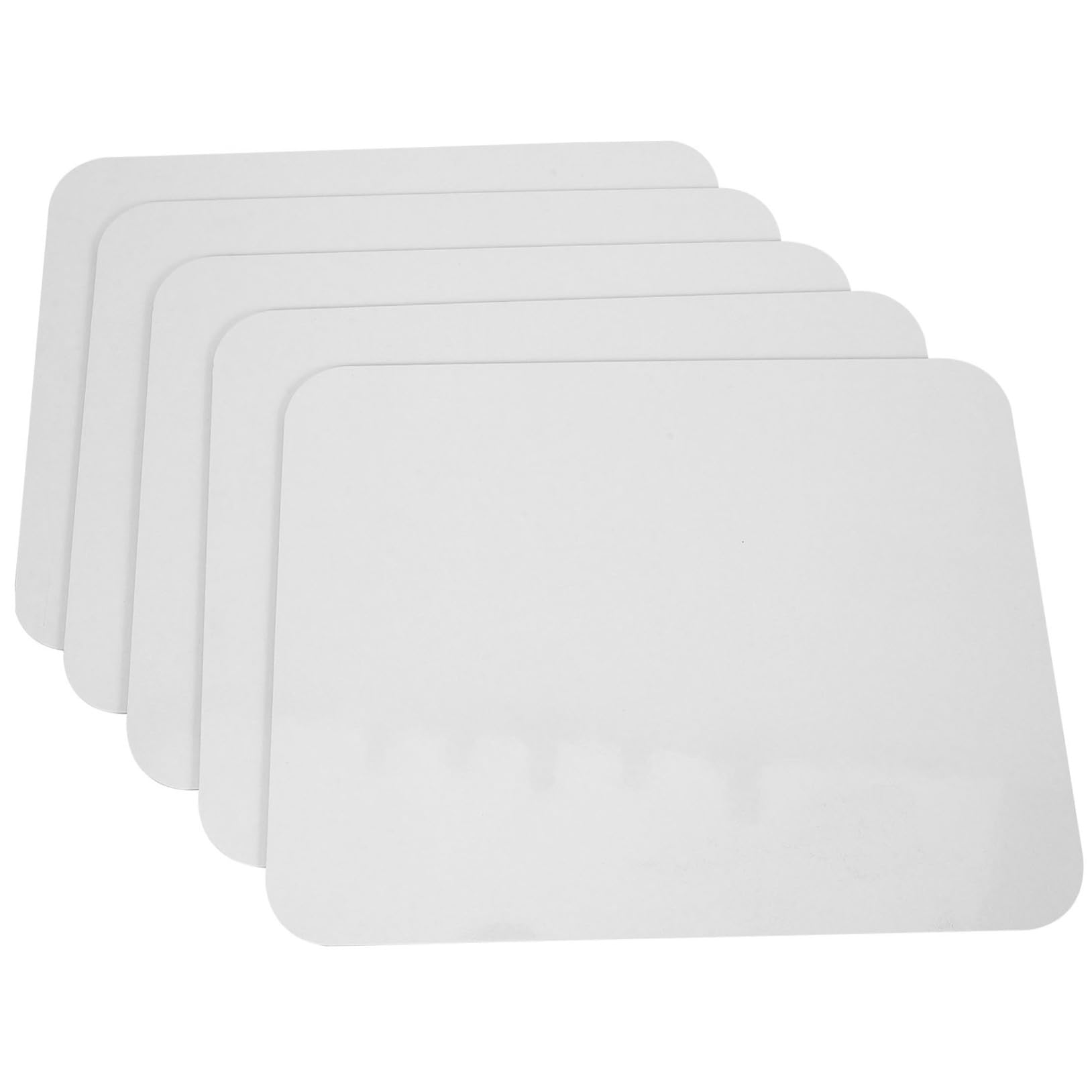 NUOBESTY 5 Stück-pack Doppelseitige Tisch Memotafel aus Faser Weiß Abwischbar und Wiederverwendbar für Büro und Schreibtisch