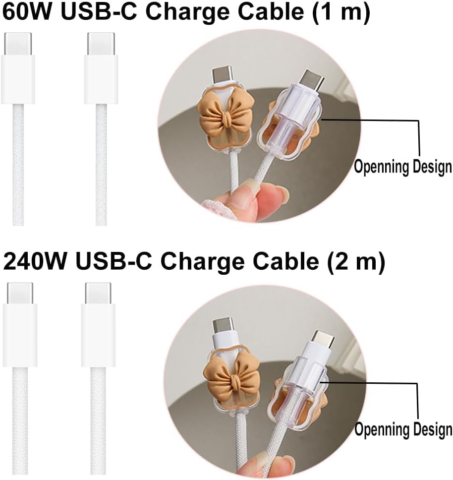 Image of FACTOTECH Case for MacBook & iPad Charger, 29w 30w 35w Charger Case, Travel Cord Organizer, Accessories (for Apple 29w 30w 35w Adapter)-Brown Bow