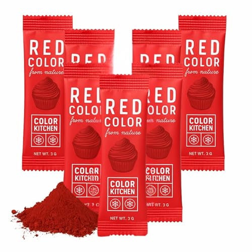 Color Kitchen Plant-Based Red Food Coloring Powders, Natural Colors, No Artificial Dyes, Kosher, Gluten Free, Vegan (Pack of 10)