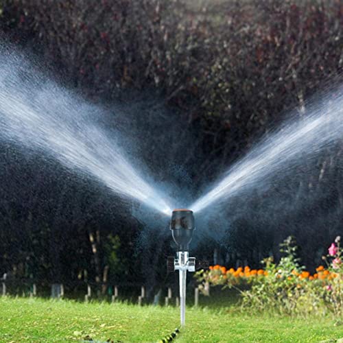 Eteslot Regner Stativ | Impulsregner Mit Stativ | Kreisregner Große Flächen | 360 Grad Automatisch Rotierende Bewässerungssprinkler, Teleskopstativsprinkler Für Große Flächen, Hof, Garten, Rasen