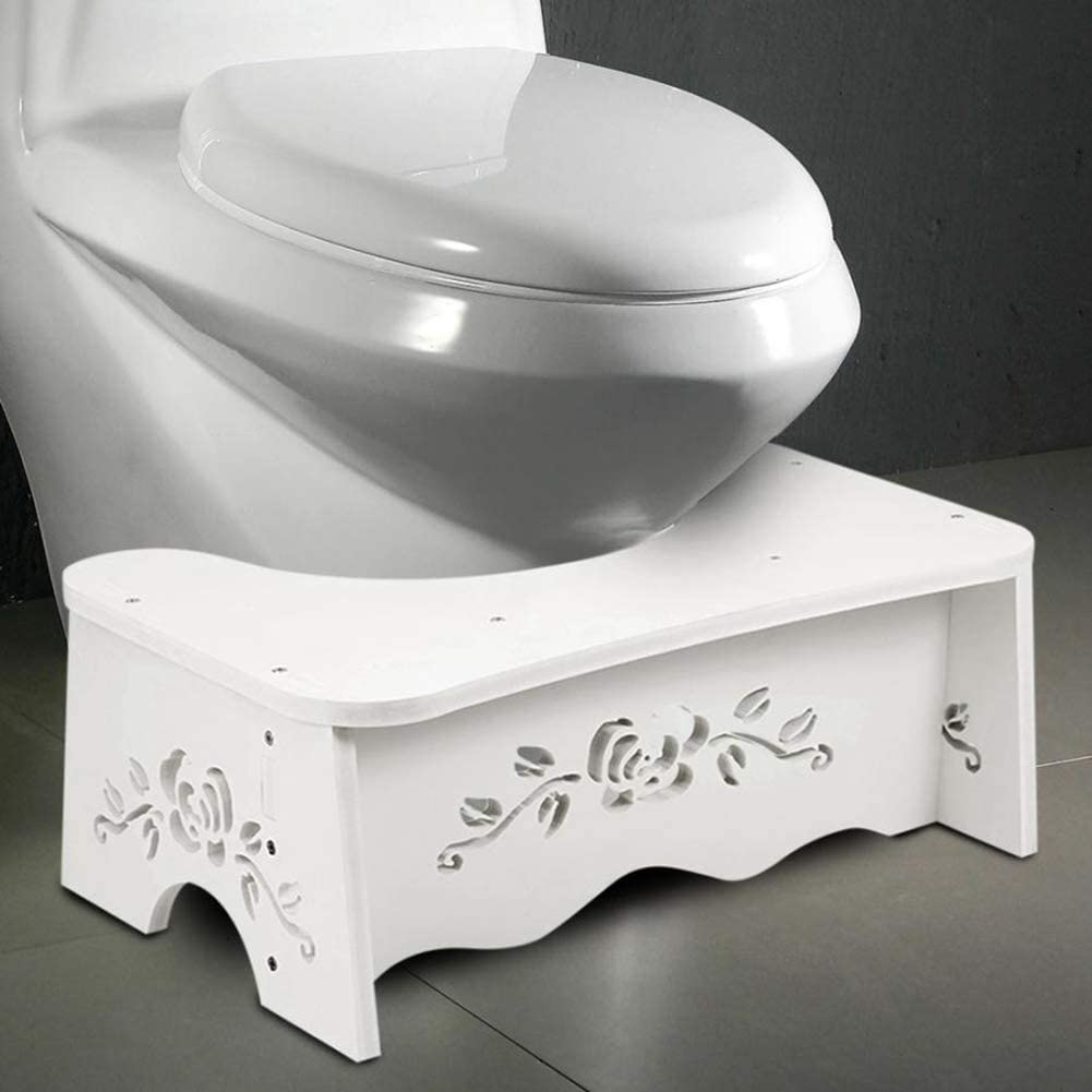 Taburetes,Antideslizante Cuarto De Baño Ayuda para Escalones En Cuclillas Hueco Tallado Reposapiés para Inodoro Taburete para Inodoro En Cuclillas Ideal para Cualquier Persona con Problemas
