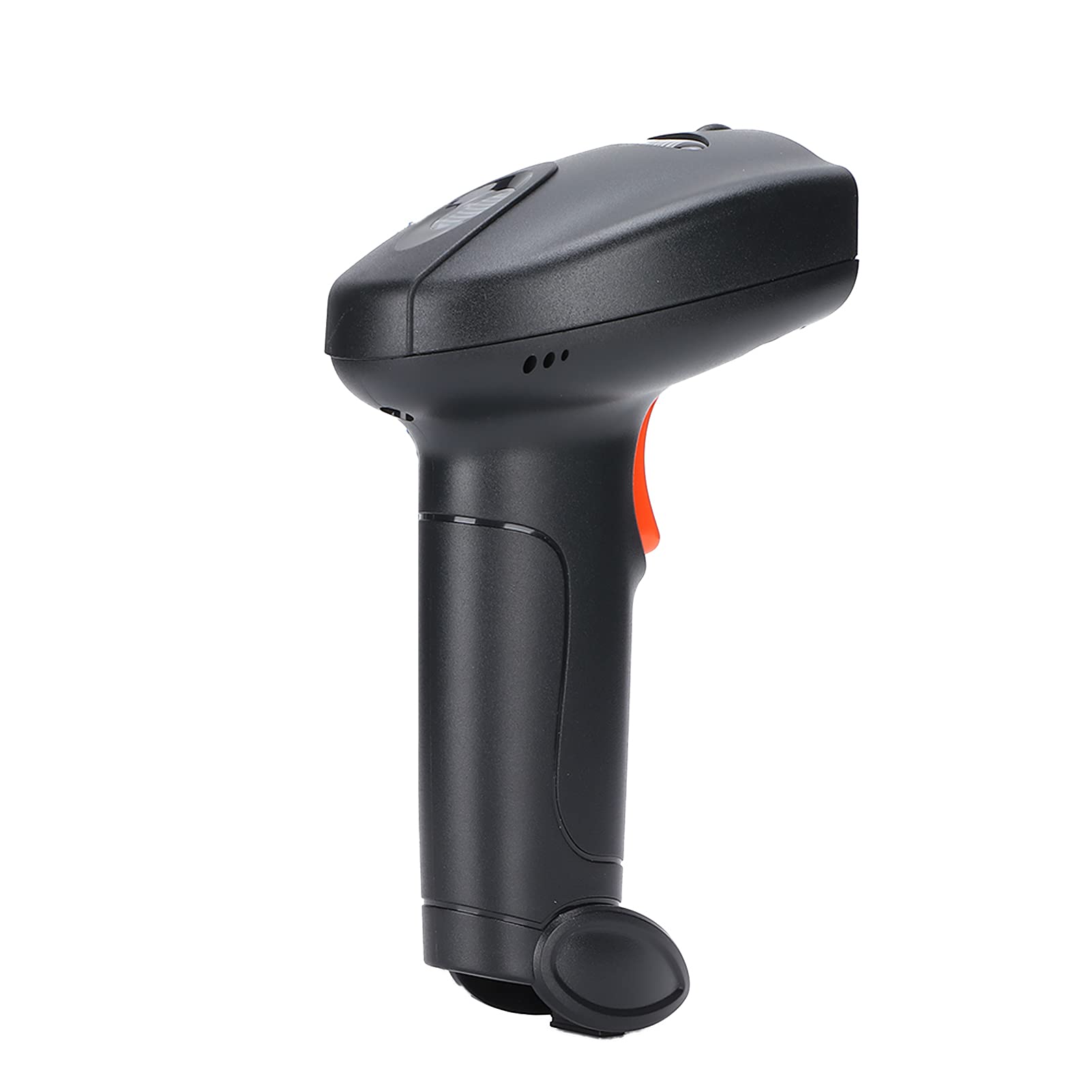 Wireless Barcode Scanner, Waterproof Handheld Barcode Scanner, USB Cordess 1D 2D Bar QR Reader Scanner, for Supermarket, Store, Warehouse (Black Orange)