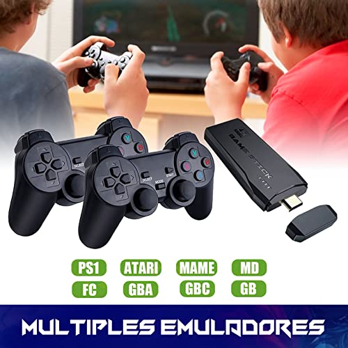 Unicview-Retro-Consola-Stick-Juegos-de-PS1GBASNESMDNeogeoMAME-Retro-TV-Dos-Gamepad-inalambricos-Guardado-de-Partida-Consola-de-Juegos-HDMI-Compatible-con-64-GB-10000-Juegos