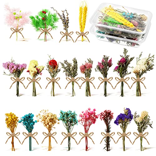 Mini ramos secos flores naturales Gypsophila 20 pcs miniatura 1