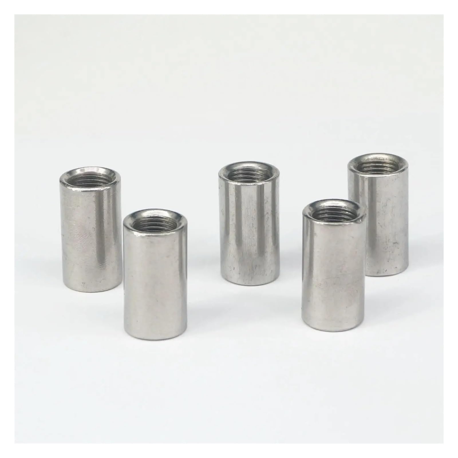 ICXLPMC 5pc 1/8" BSP Female Thread 304 Stainless Steel Pipe Fitting Full Socket Round Connector for Water Oil Air ICXLPMC