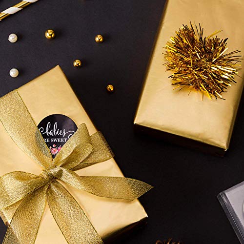 Image of Matte Gold Wrapping Paper Roll, Pack of 20 Inch X 5 m)
