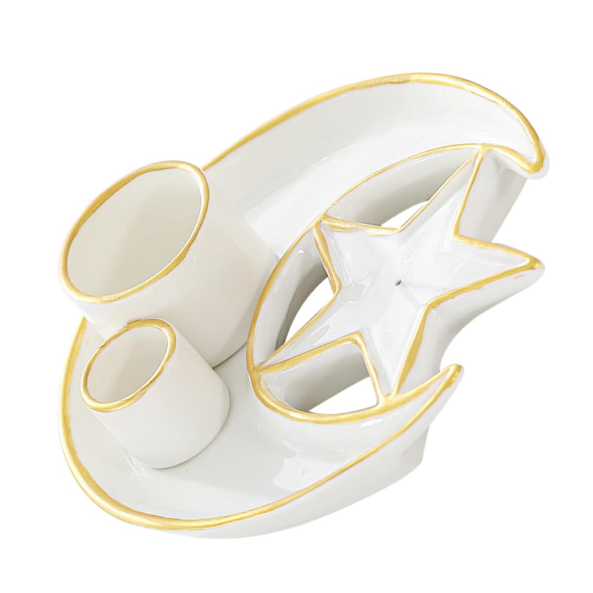 Soporte para Incienso de Cerámica Blanco Bandeja para Quemar Hierbas Aromáticas y Varillas, Difusor de Aroma Elegante y Decoración Artística Hogar
