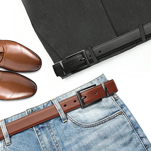 Image of Lavemi Men's Real Leather Ratchet Dress Belt with Automatic Buckle,Elegant Gift Box