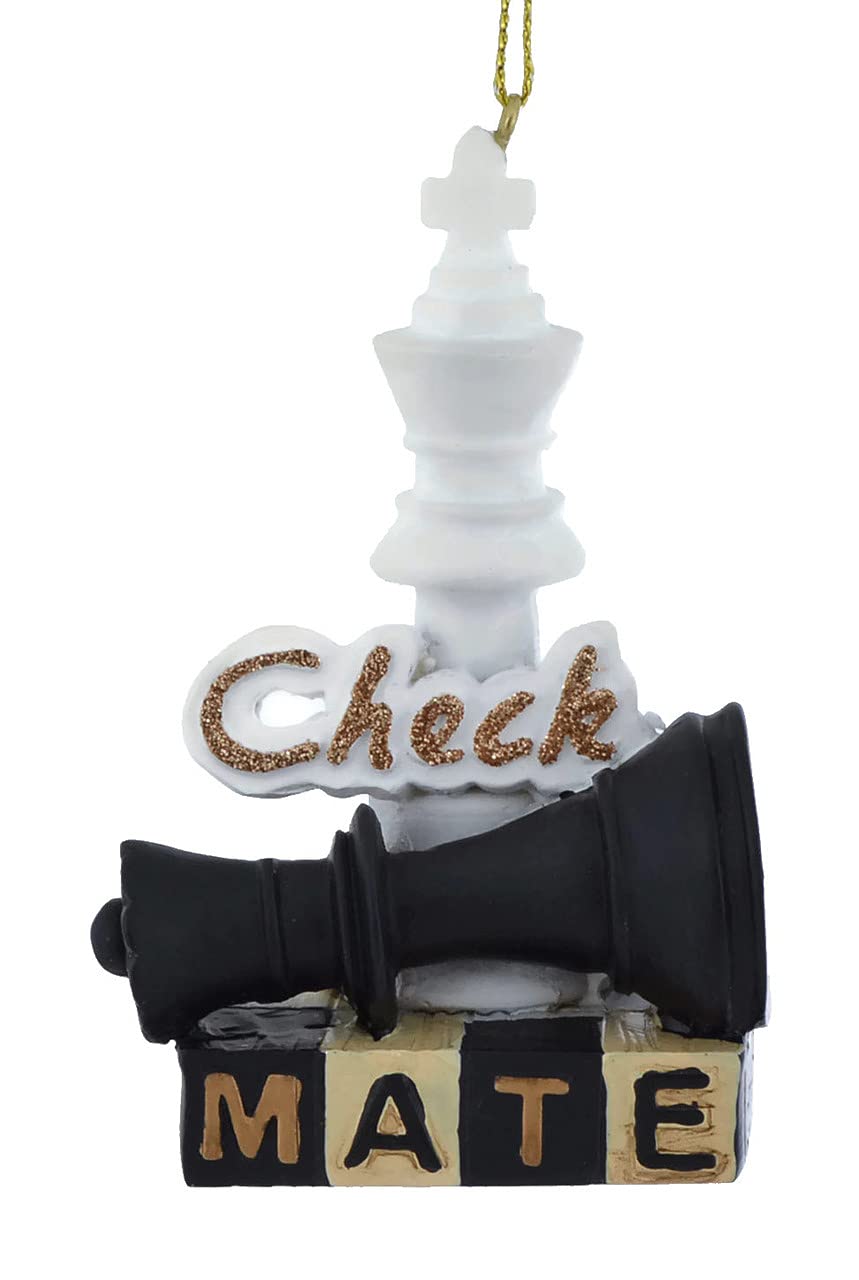 Kurt S. Adler 3.75" RESIN CHESS CHECK MATE ORNAMENT