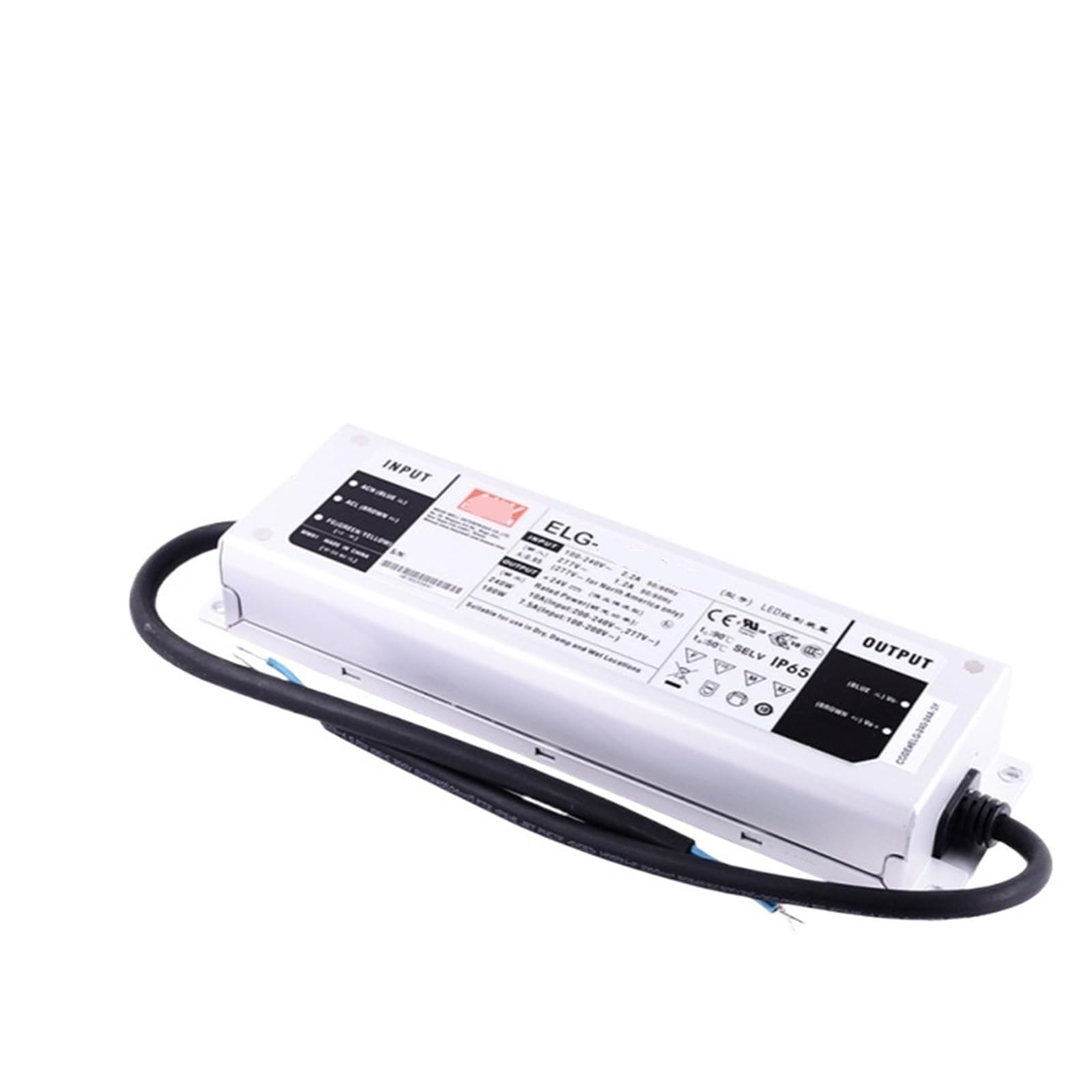 PWANUIGTE ELG240W300W Switching Power Supply 12A24A Constant Current Voltage LED dimming Waterproof IP67 Driver DC(ELG-240-24-3Y)