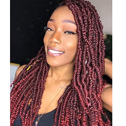 ENTRANCED STYLES 96 Roots Senegalese Twist Crochet Hair Synthetic Pre-twisted Passion Twist Crochet Hair for Women Spring Twist Hair (TBug)