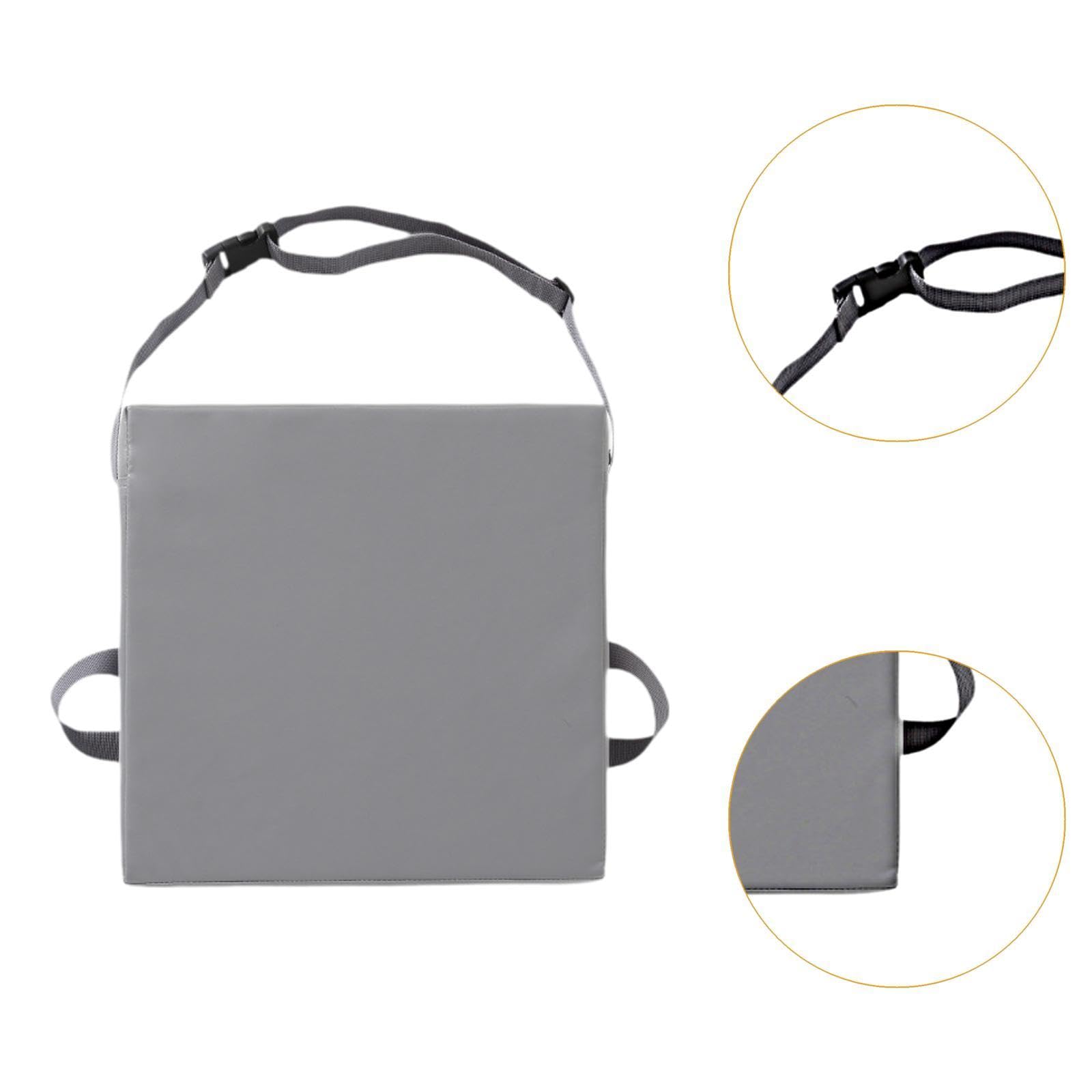 Cojín Elevador Antideslizante para Silla Ajustable, de Cuero Sintético PU Impermeable Y Esponja de Apoyo para Viajar, Gris, Individual