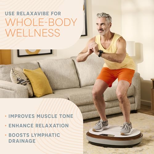 Image of LifePro Vibration Plate Exercise Machine - 4D Motion Vibrating Plate for Enhanced Circulation & Metabolism Boost, Muscle Activation, with Heated Ottoman, Multiple Modes - Elegant Living-Room Machine