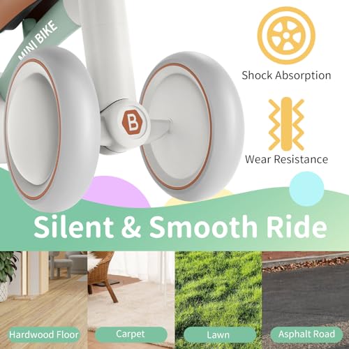 BELEEV Kinder Laufrad ab 1 Jahr, Lauflernrad für 10-24 Monate Baby, Balance Bike ohne Pedal mit 4 Rädern für Jungen und Mädchen Erstes Fahrrad, Geschenke für 1 Jahre Kleinkind – Bild 4