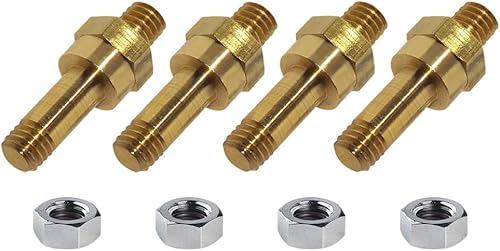 Orifort Terminal de batería para poste lateral, perno largo de latón, 38"-16 de batería estándar para poste GM (2 piezas)