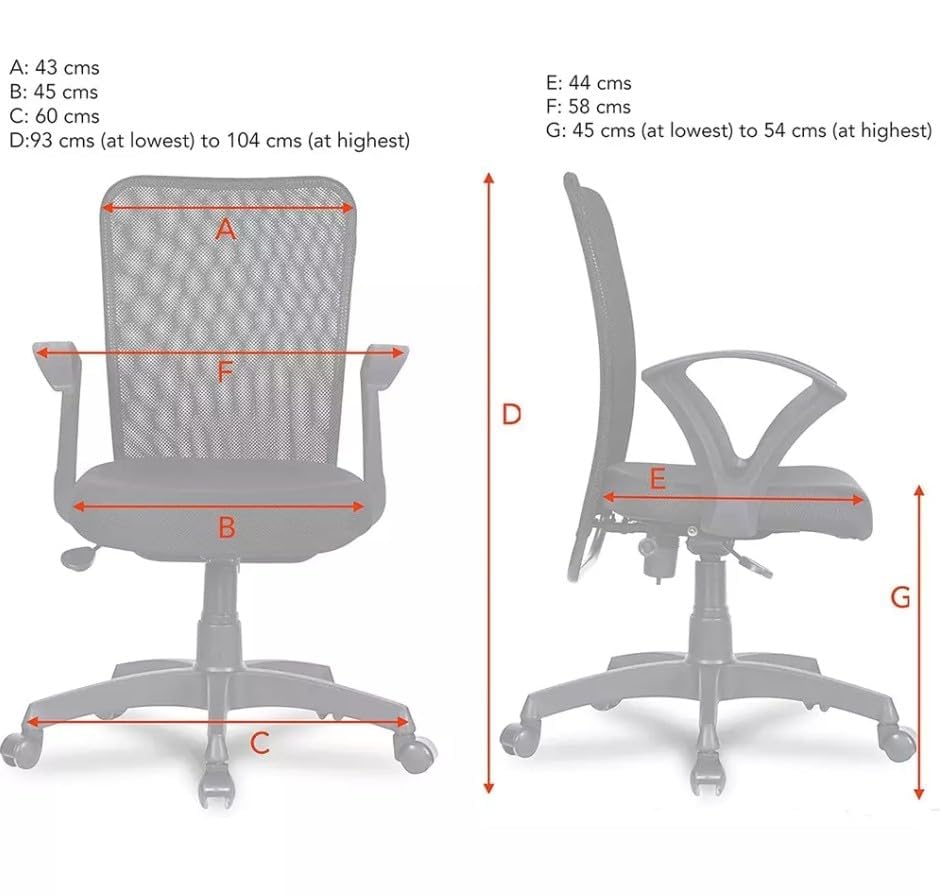Image of Ergonomic 360 Swivel Office Chair for Home & Office Work with Back Support |Tilting & Height Adjustable Mechanism | Revolving Computer Chair for Home Study Use | Gaming Style Boss Chair