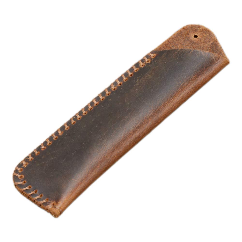 aolaso Handmade Leather Double Pen Case Crazy Horse Leather Fountain Pen Pouch Protective Sleeve Cover