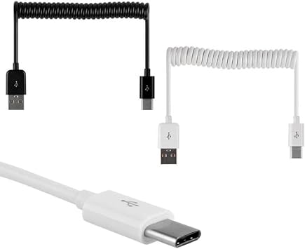 TYPE-C Spiral Uzayan USB H zl   arj Data Transfer USB Kablo 1m