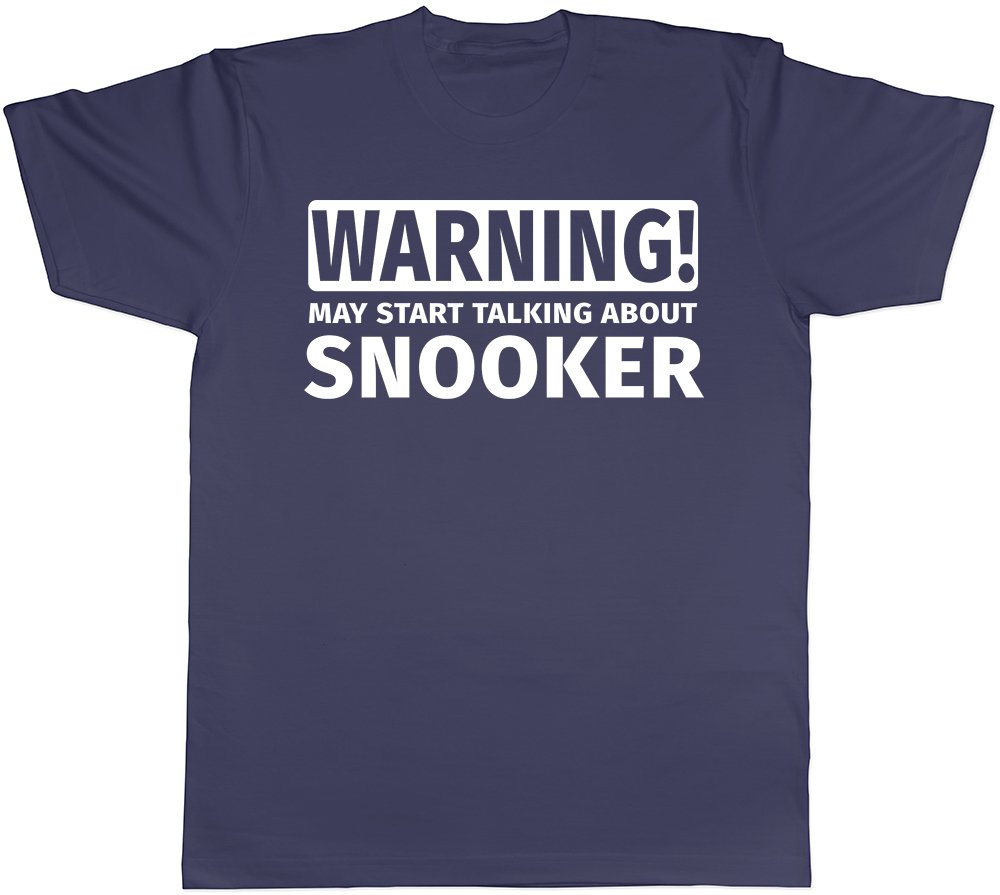 Shopagift Warning May Start Talking About Snooker Unisex T-Shirt Navy Blue