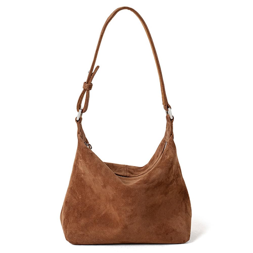 Photo 1 of Premium Suede Leather Crossbody Purses for Women Small Shoulder Bag with Adjustable Strap Suede Hobo Bag
