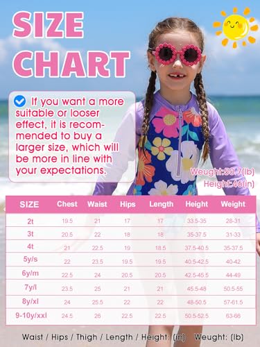 Image of Angel season Girls Swimsuits Kids Bathing Suit One Piece Swimwear with UPF 50+ Cute