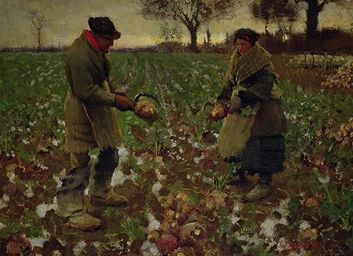 Tableau Toile George Clausen contre les murs vides et tristes