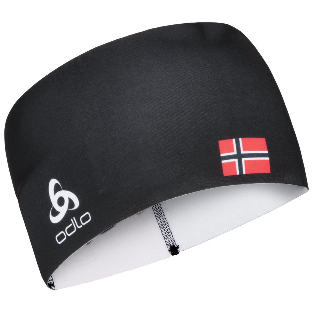 Odlo Unisex Headband COMPETITION FAN WARM, black - NORWEGIAN flag, -