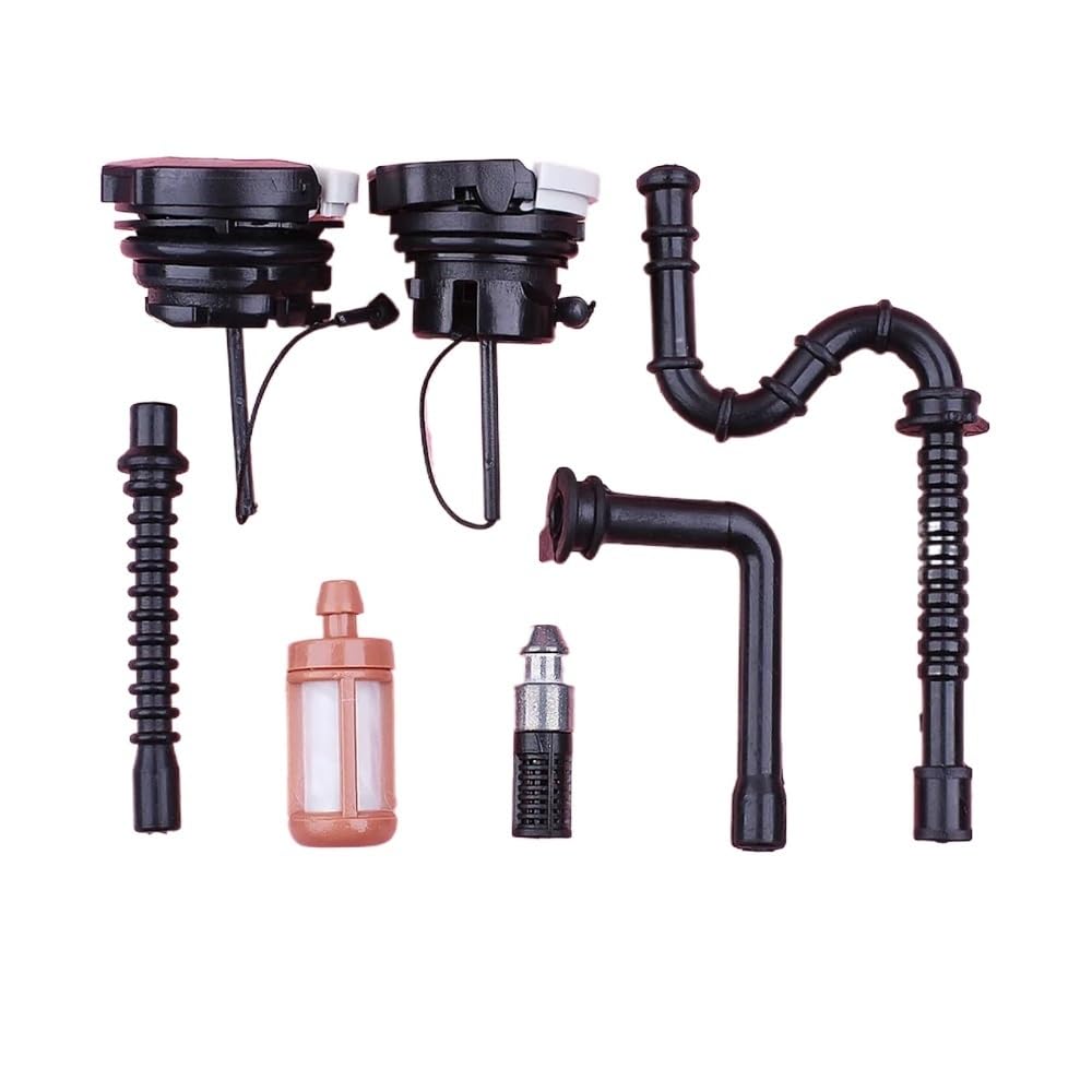 Adecuado for motosierra MS260 026, repuesto de filtro de aceite, manguera de pulso, tapa del tanque de combustible, kit de piezas for herramientas de jardín.