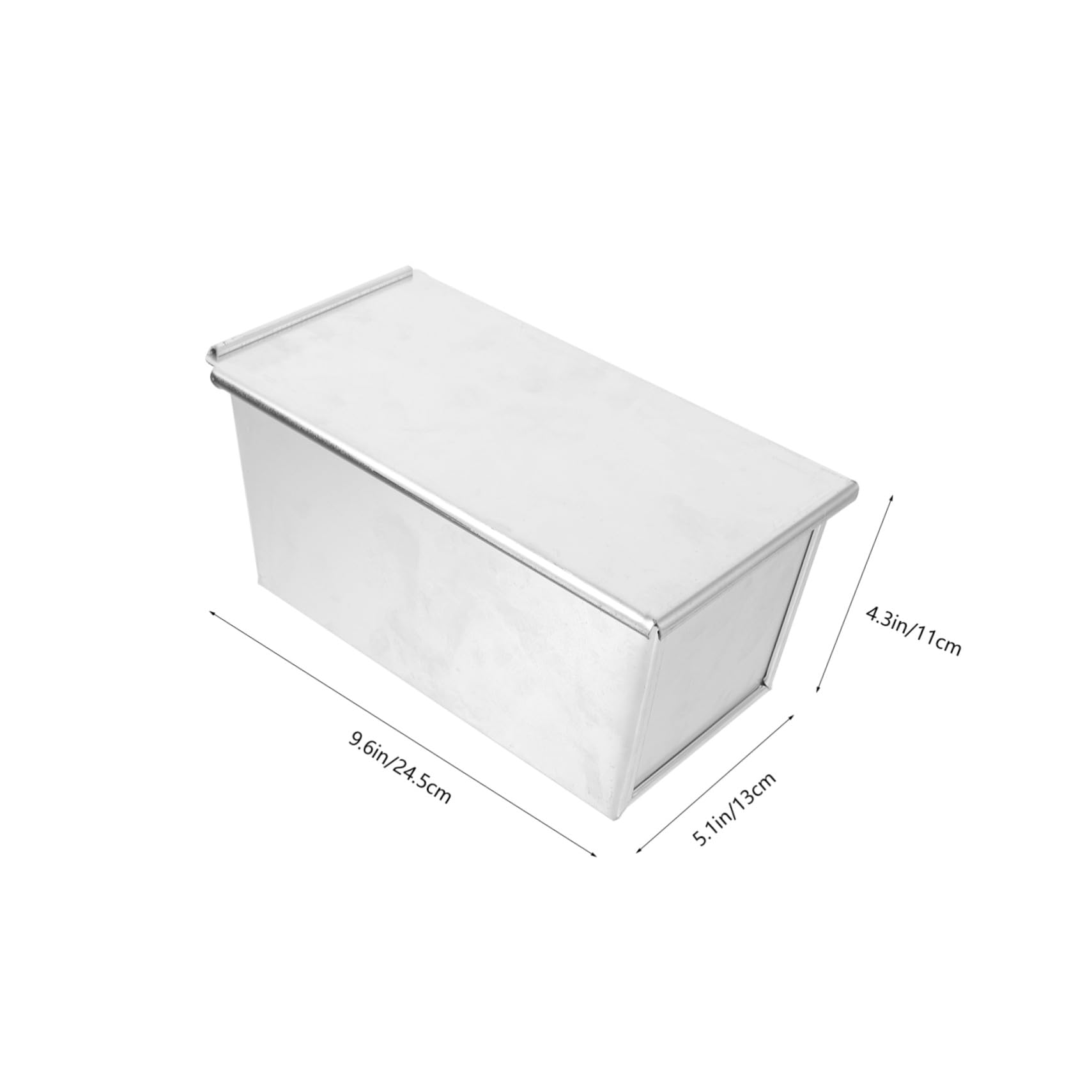 VALICLUD Antihaftbeschichtete mit Schneller Wärmeleitung Aluminiumlegierung Toastpfanne mit Deckel Metall Brotbackform und Gleichmäßiger Hitze für Bäckerei und Party