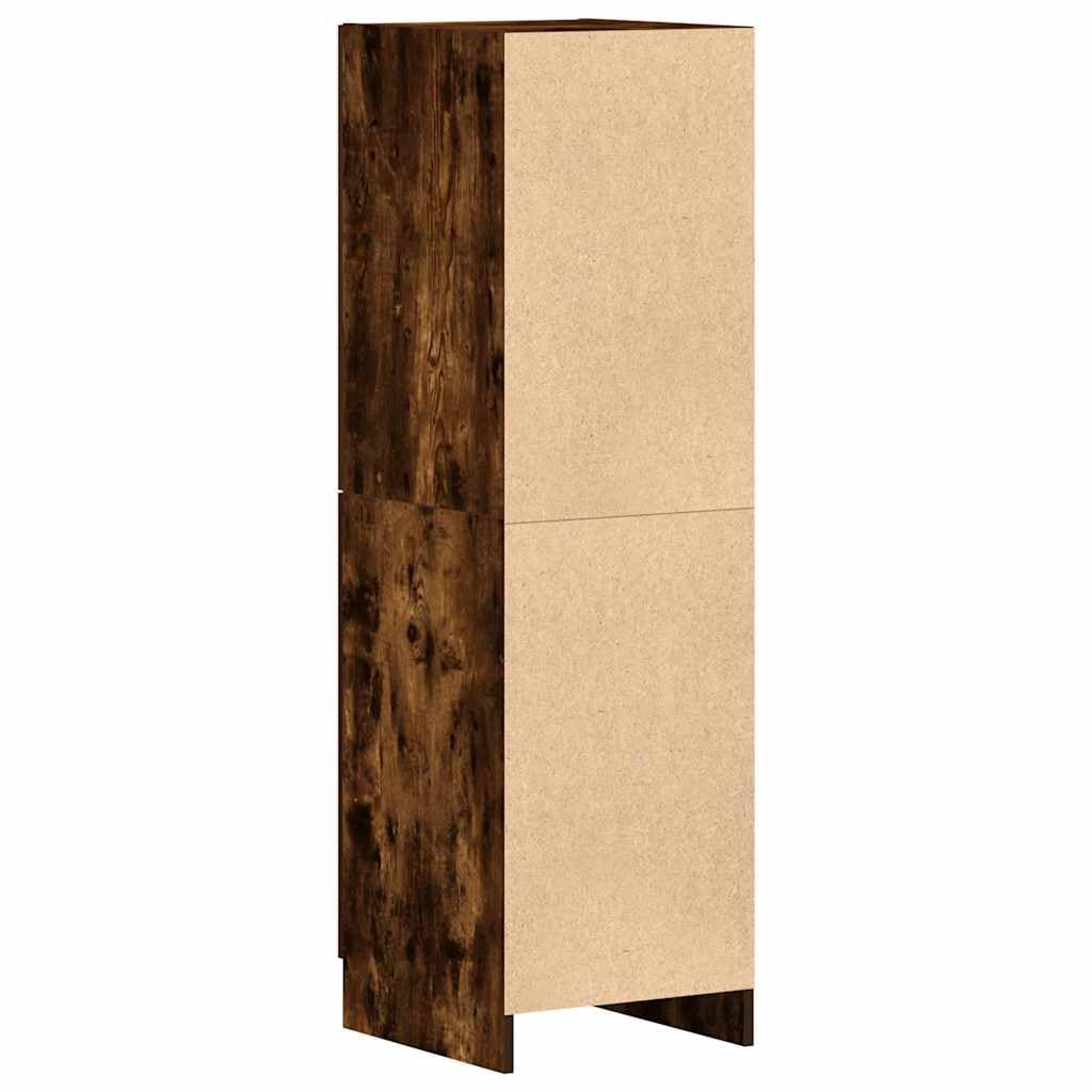 vidaXL Armadietto Cucina Rovere Fumo 38x41,5x131,5 cm in Legno, Armadio, Armadio dispensa da Cucina, Armadio da credenza da Cucina, Armadio da Cucina