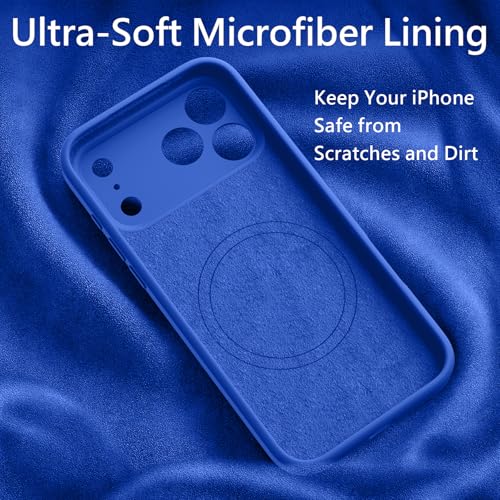 Image of FireNova Magnetic for iPhone 17 Pro Case, Compatible with MagSafe, [Integrated Silicone Camera Control Button] [Camera Protection] Anti-Scratch Microfiber Lining Phone Case, 6.3 inch, Klein Blue