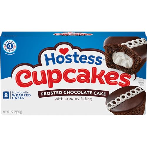 Hostess Brands Hostess Cup Cake Multi Pack, Choc, 8 Count of 1.59 Oz Cakes, 12.7 Oz, (197038)
