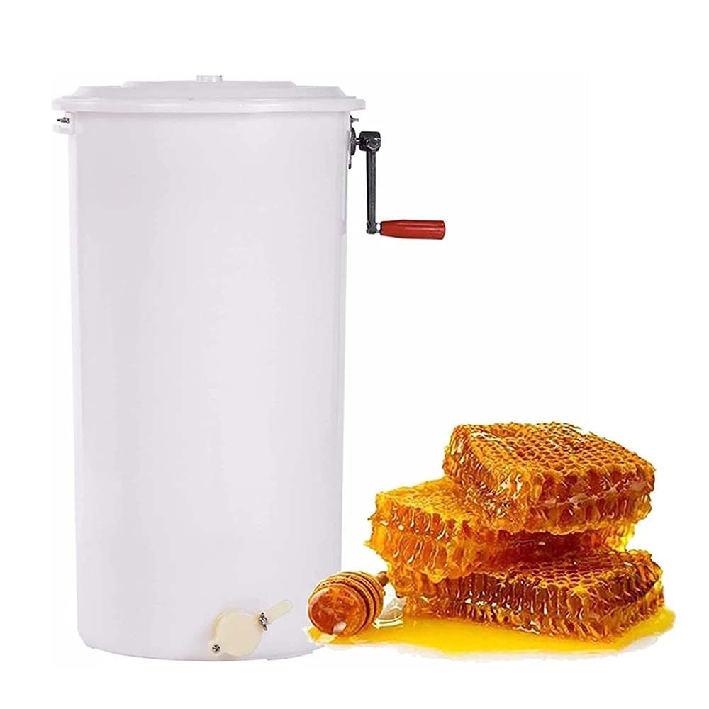 FAXIOAWA Extracteur de Miel Manuel, extracteur de Miel Manuel à 2 Cadres, séparateur de Miel Honey Shaker, Apiculteur débutant avec Accessoires