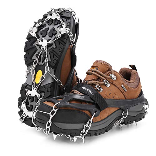 Vensoon Traction Ice Cleats - Ice Grips for Shoes 19 Spikes Crampons