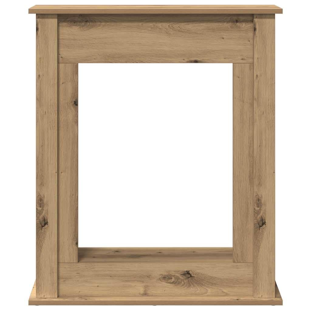 Kaminumrandung Artisan-Eiche Holzwerkstoff 75x20x87,5 cm Kaminsims für Elektrokamine, Kaminzubehör mit Ablagefläche, kaminholzregal, funkenschutz, kaminbesteck, kaminbesen, ascheeimer