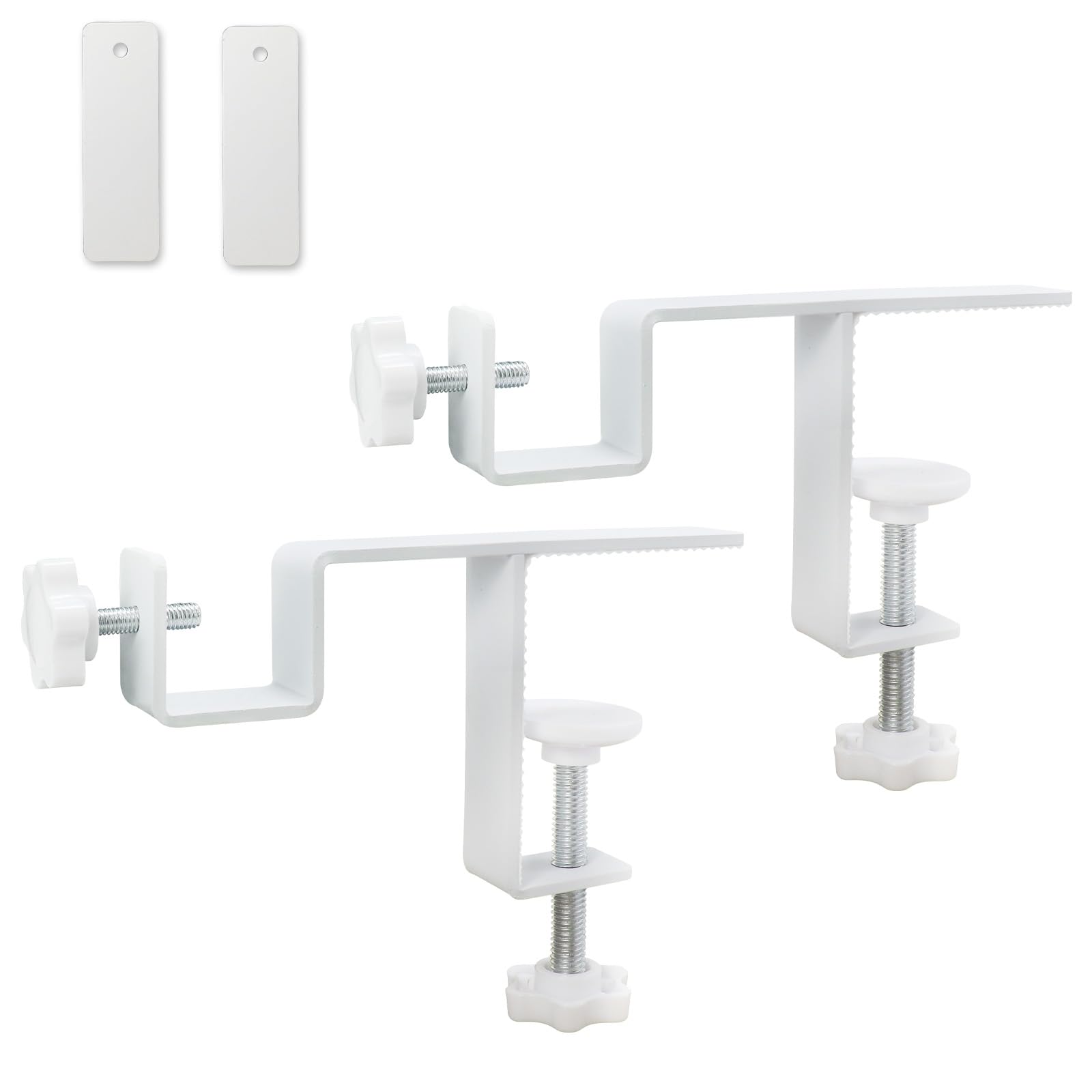 Photo 1 of LAZTZQ Internal Curtain Rod Set 0.8-2.3 Inch Wide Track (External Available 0.8-4 Inch Wide Track), No Drilling Required, Tool-Free,Magnetic Curtain Hooks, White 2 Pieces (US Patent Application)