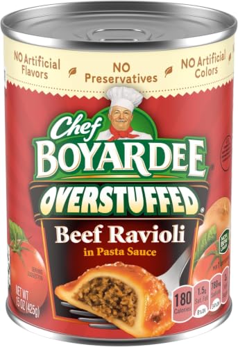 Image of Chef Boyardee Overstuffed Beef Ravioli, 15 Oz Can (Pack of 6)