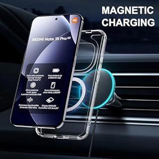 Fitudoos Cover per Xiaomi Redmi Note 15 pro 5G, Compatibile Con MagSafe, Custodia protettiva antiurto per cellulare, anti-ingiallimento, anti-olio e anti-graffio Cover- Trasparente