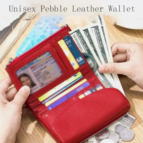 Joyfullygo Wallet, Unisex Pebble Leather Wallet, Relevantk Wallets, Genuine Leather Coin Purse With Credit Card Holder, Coin Holder & Cash Slots (#1)2