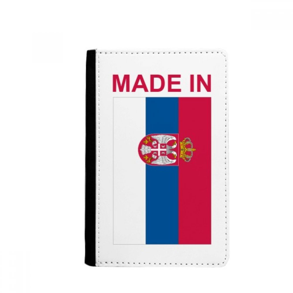 Made In Serbia Country Love Passport Holder Notecase Burse Wallet Cover Card Purse