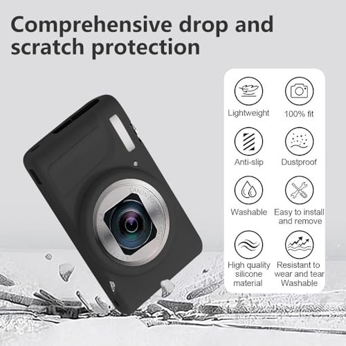 Funda de silicona para Canon PowerShot SX740/SX730 HS negra miniatura 4