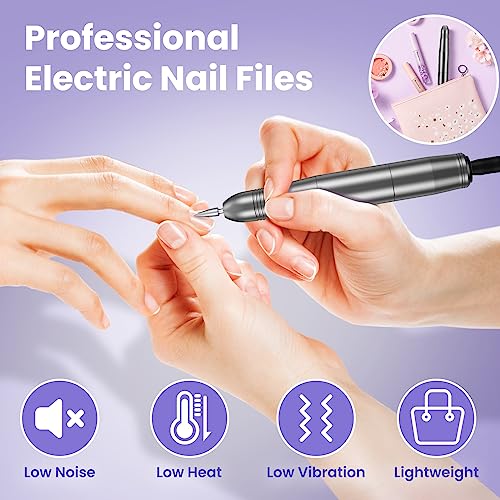 Nagelfräser, Nagelfräser für Gelnägel, Elektrische Nagelfeile 20000 u/Min Verstellbare Geschwindigkei Fräser für gelnägel, Pediküre Maniküre Set für Nagelhaut Shellac Acrylgel