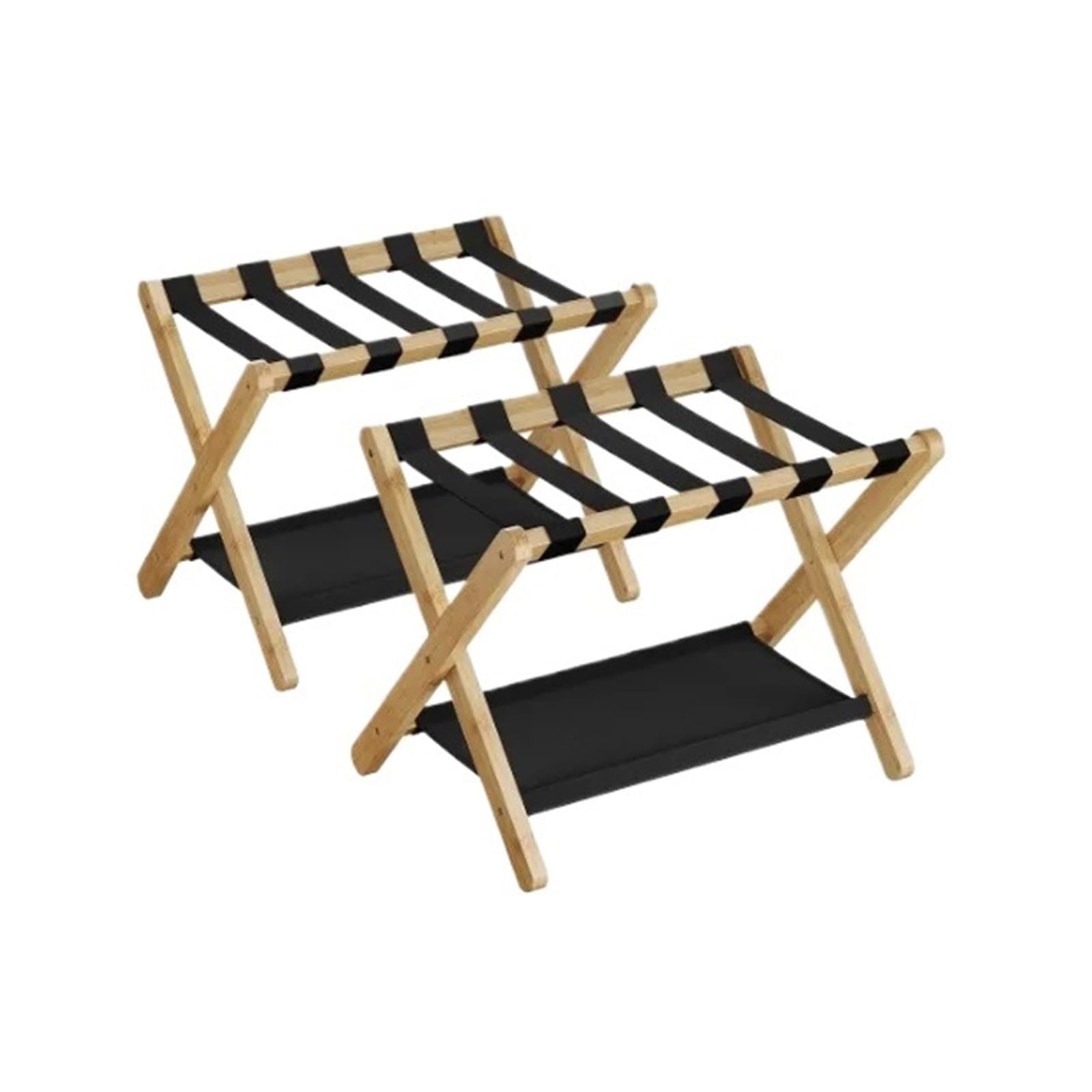 YShiuoL Luggage Rack Set Of 2 Folding Luggage Racks With Storage Shelves Hotel Or Home Display Hangers