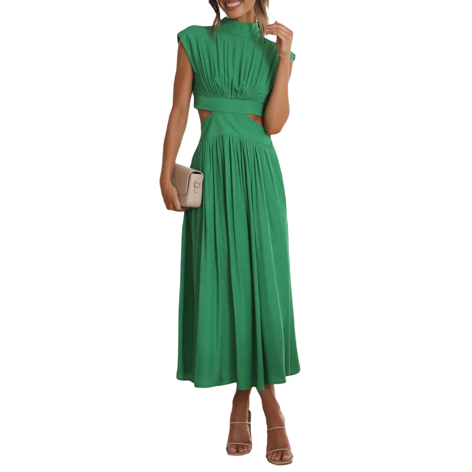 YuemengxuanWomen Sexy Tank Maxi Dress Y2k Ribbed Sleeveless Crew Neck Bodycon Long Dresses Beach Party Formal Dress