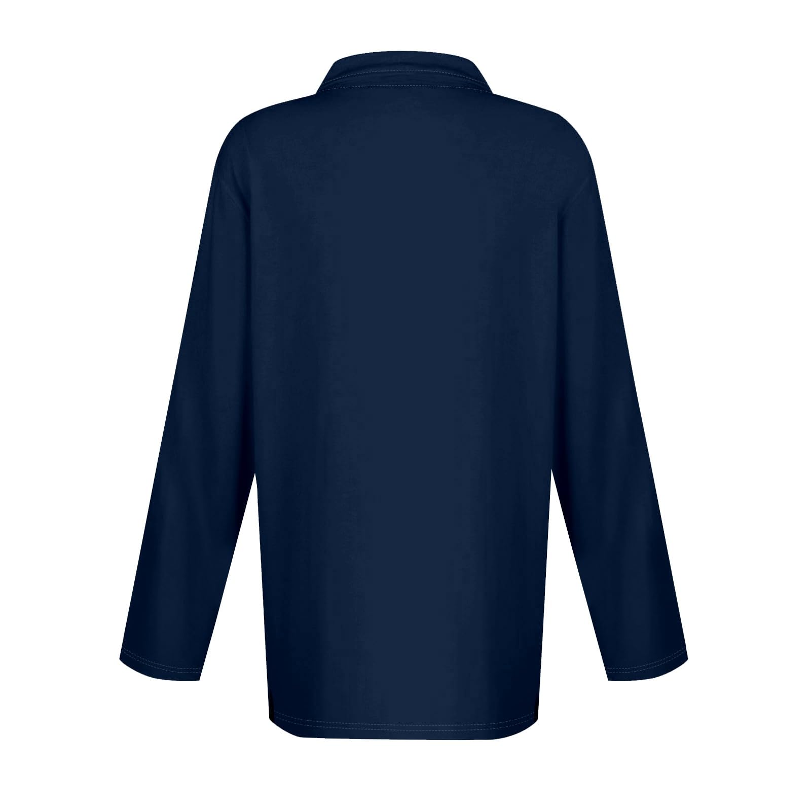 Polo de manga larga para mujer, para golf, tenis, secado rápido, ligero, UPF 50+, protección solar, gimnasio, deportes activos, camiseta con 3 botones, casual, ajuste delgado, color sólido, túnica de