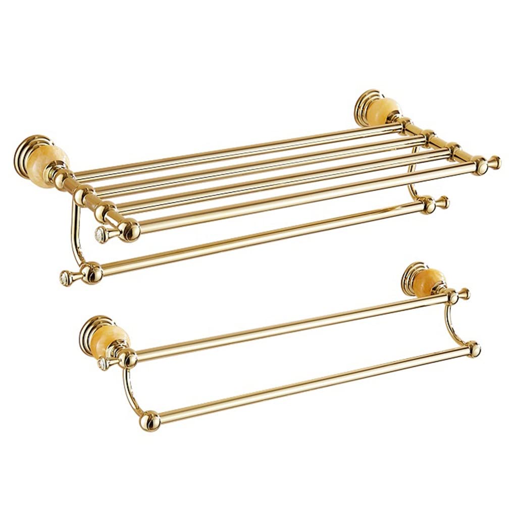 GLETSF Towel Racks, Towel Rail For Bathroom,European Jade Bath Hand Towel Holder,Nordic Toilet Towel Rail,Bathroom Rack Towel Bar/Towel Rack 58.5Cm/A Elegant-Towel Rack 58.5cm-a